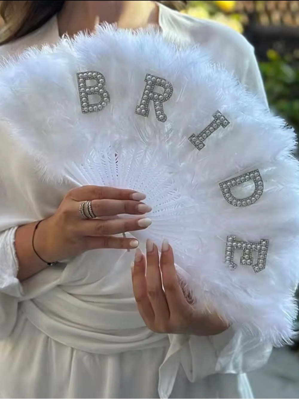 Bridal Hand Fan, Glasses and Purse